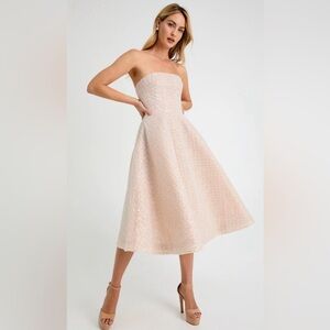 Helsi Vivi Strapless Beaded Fit & Flare Midi Dress